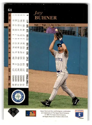 1994 Upper Deck #61 Jay Buhner NM Near Mint Mariners ID:67200 - Baseball Card Single