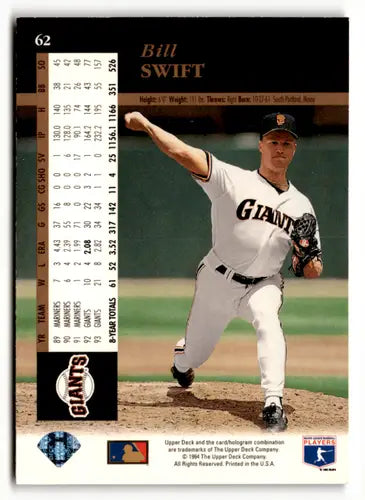 1994 Upper Deck #62 Bill Swift NM Near Mint Giants ID:52026 - Baseball Card Single