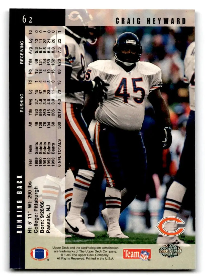 1994 Upper Deck #62 Craig Heyward Electric - Football Card Single