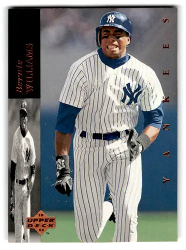 Original gloss Bernie Williams baseball card from 1994 Upper Deck Yankees series