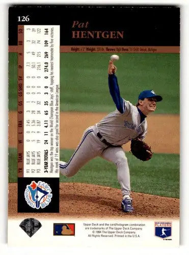 1994 Upper Deck Electric Diamond Pat Hentgen Baseball Card Toronto Blue Jays