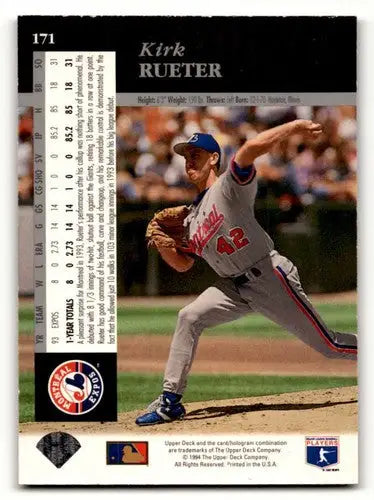 1994 Upper Deck Electric Diamond #171 Kirk Rueter Montreal Expos Bas ID:59842 - Baseball Card Single