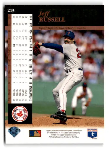 Original gloss 1994 Upper Deck Electric Diamond Jeff Russell baseball card near mint