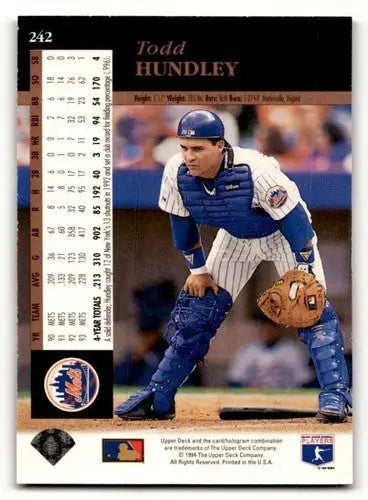 1994 Upper Deck Electric Diamond Todd Hundley baseball card New York Mets BIM ID 59859