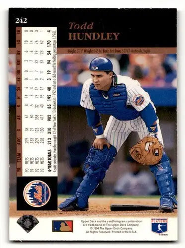 1994 Upper Deck Electric Diamond Todd Hundley baseball card New York Mets ID 59857