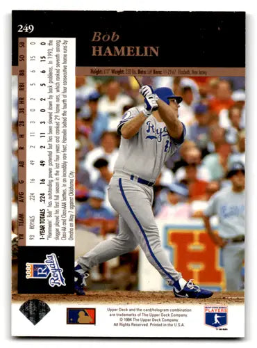 1994 Upper Deck Electric Diamond #249 Bob Hamelin NM Near Mint Royals ID:72129 - Baseball Card Single