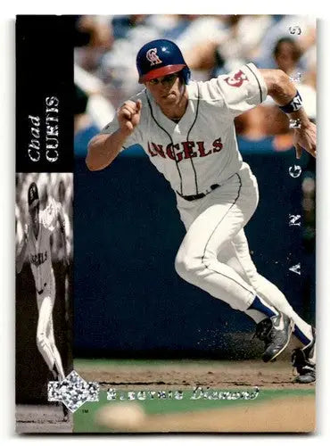 Original gloss 1994 Upper Deck Electric Diamond Chad Curtis baseball card California Angels