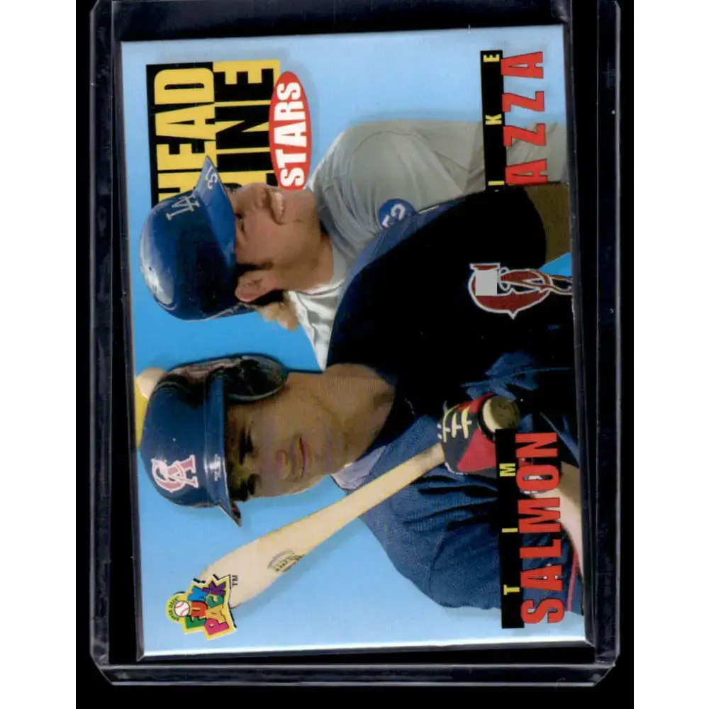 1994 Upper Deck Fun Pack #203 Mike Piazza / Tim Salmon HLS Dodgers / Angels Baseball Card - Baseball Card Single