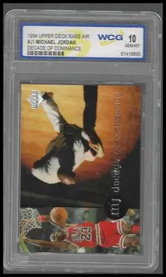 1994 Upper Deck Rare Air Decade of Dominance #J1 Michael Jordan WCG GEM-MT 10 - Basketball Card Single