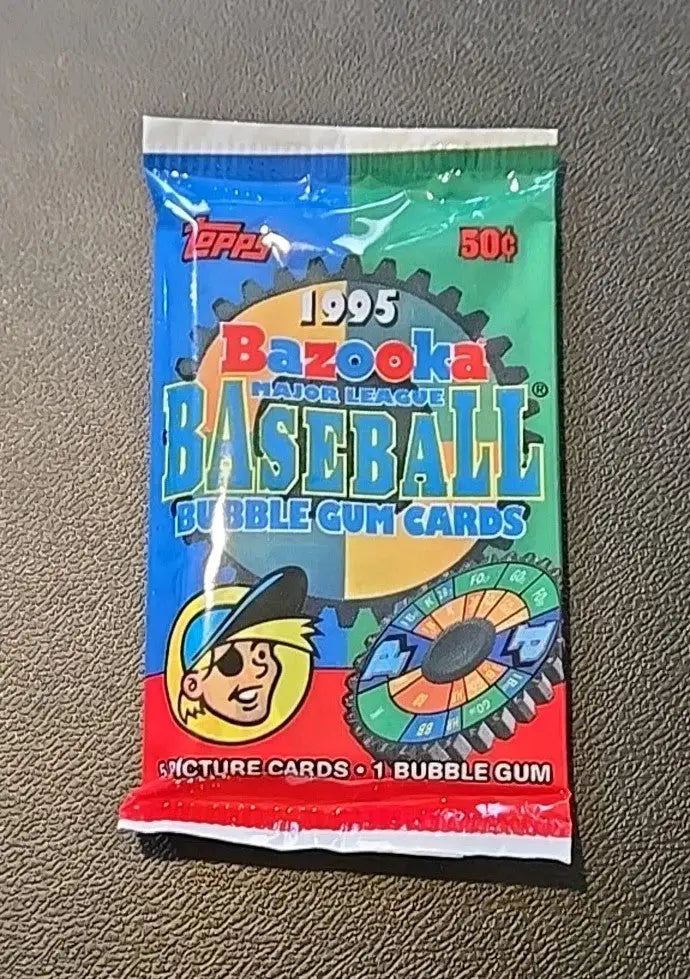 1995-1996 Lot Of 4 Bazooka MLB Packs 2 1995 And 1 1996 - Baseball Card Box