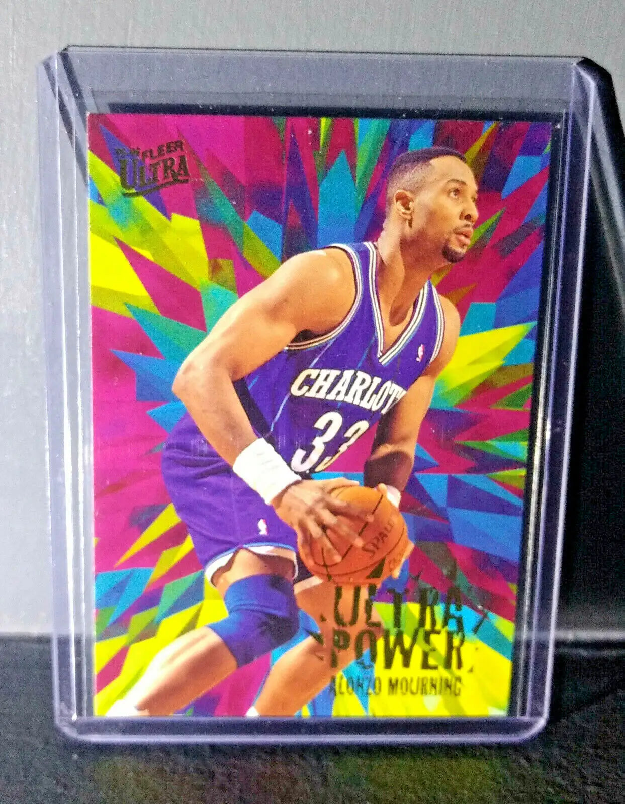1995-96 Alonzo Mourning Fleer Ultra #6 Ultra Power Basketball Card - Basketball Card Single