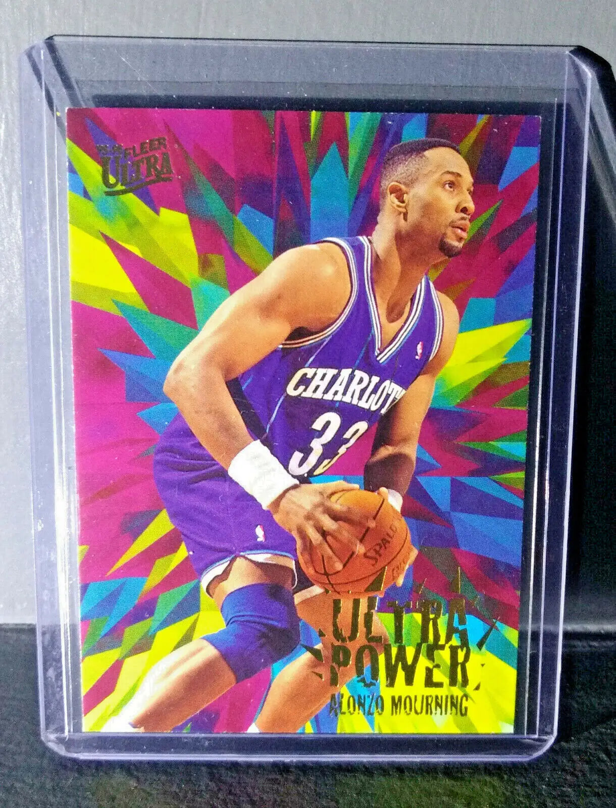 1995-96 Alonzo Mourning Fleer Ultra #6 Ultra Power Basketball Card - Basketball Card Single