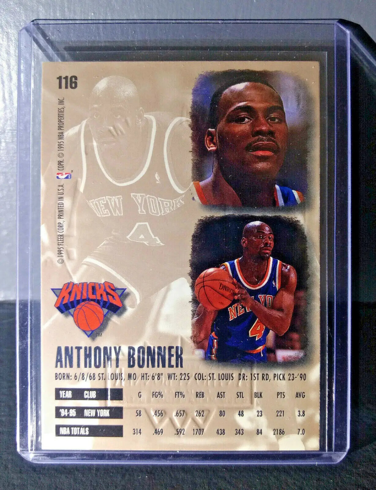 1995-96 Anthony Bonner Fleer Ultra Gold Medallion #116 Basketball Card - Basketball Card Single