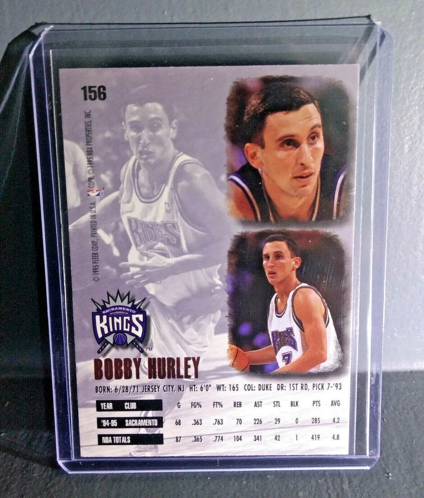 1995-96 Bobby Hurley Fleer Ultra #156 Basketball Card - Basketball Card Single