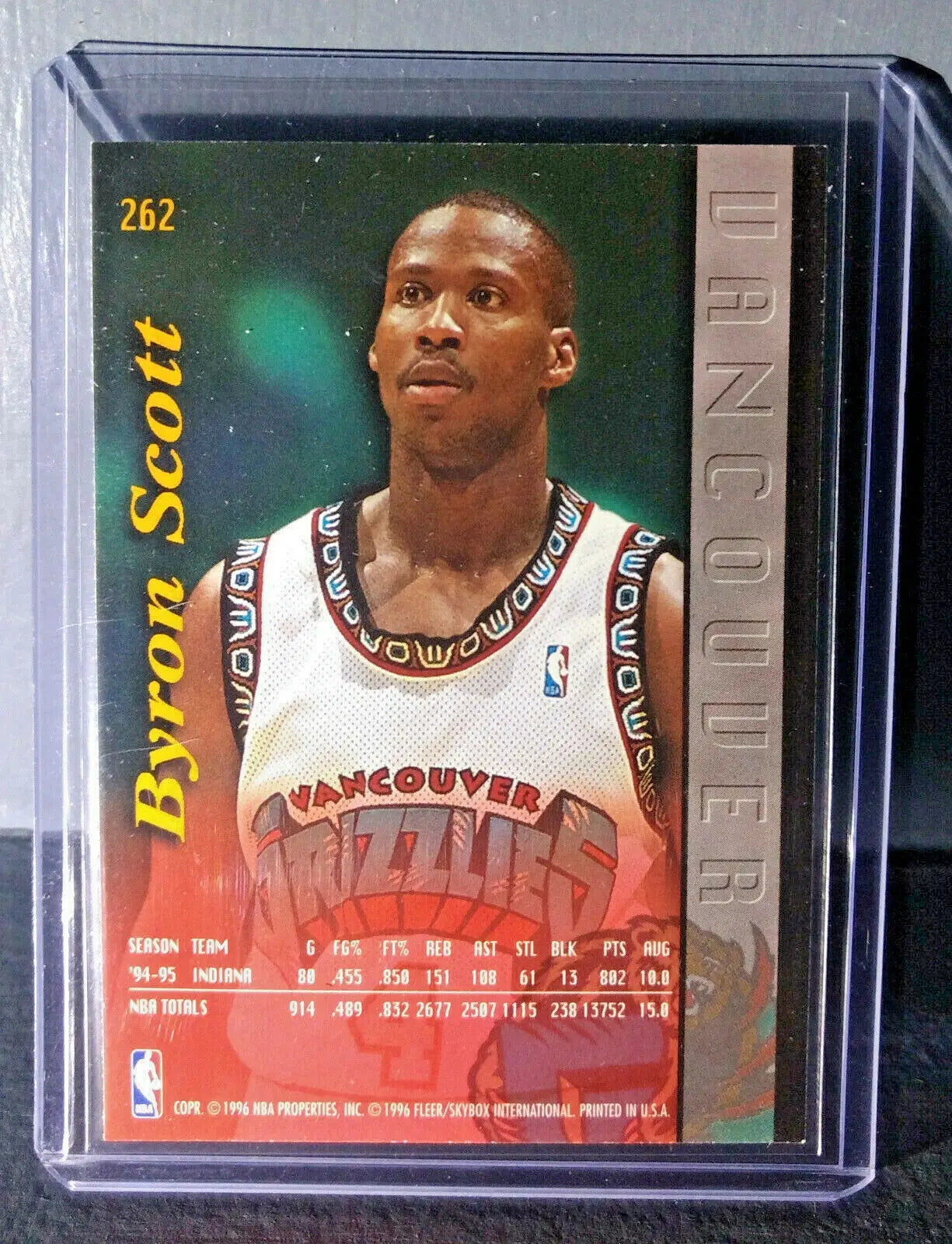 1995-96 Byron Scott Fleer Ultra #262 Grizzlies Expansion Team Basketball Card