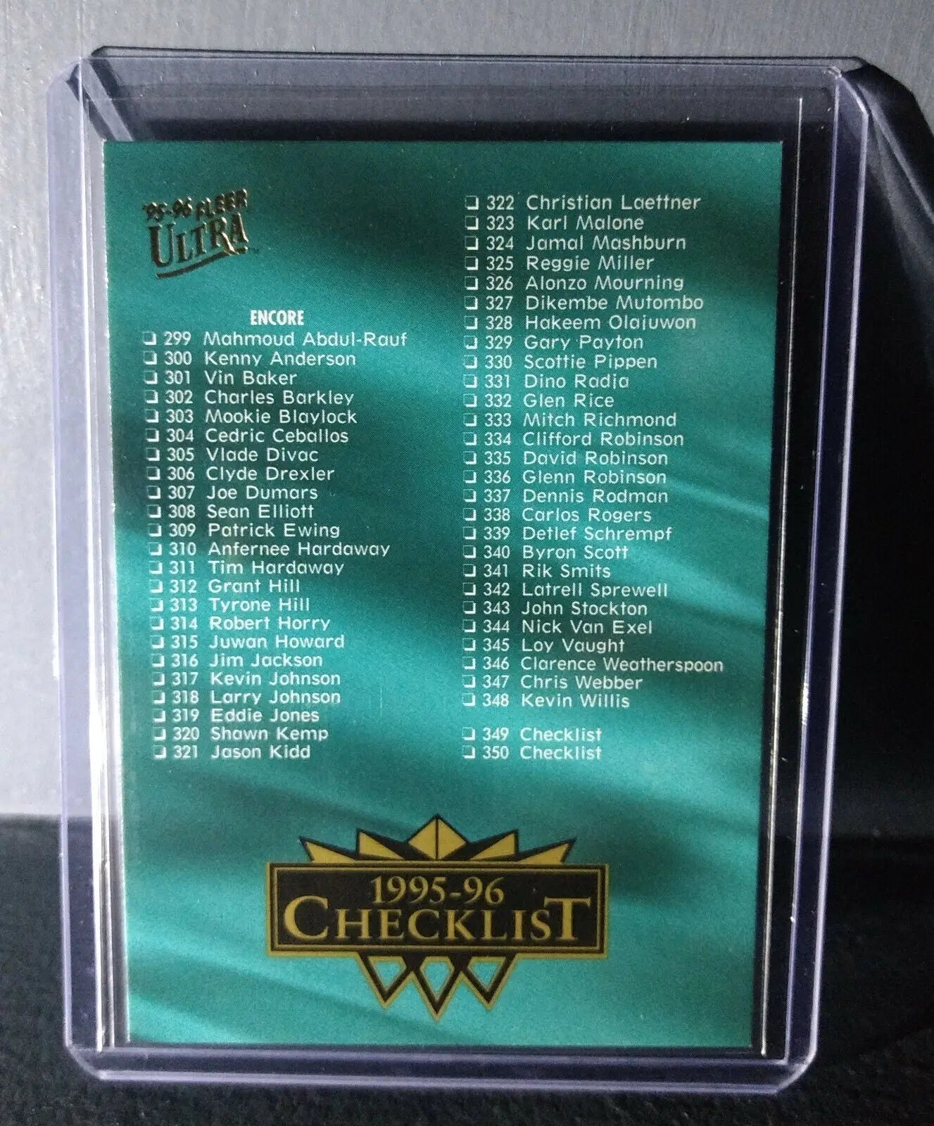 1995-96 Checklist (299-350) Fleer Ultra #350 Basketball Card - Basketball Card Single