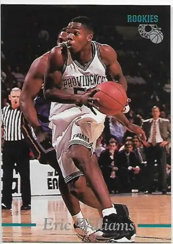 Basketball player in action showcasing 1995-96 Classic #13 Eric Williams original gloss card