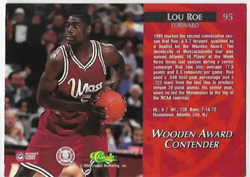 1995-96 Classic #95 Lou Roe NM Near Mint basketball card with original gloss quality