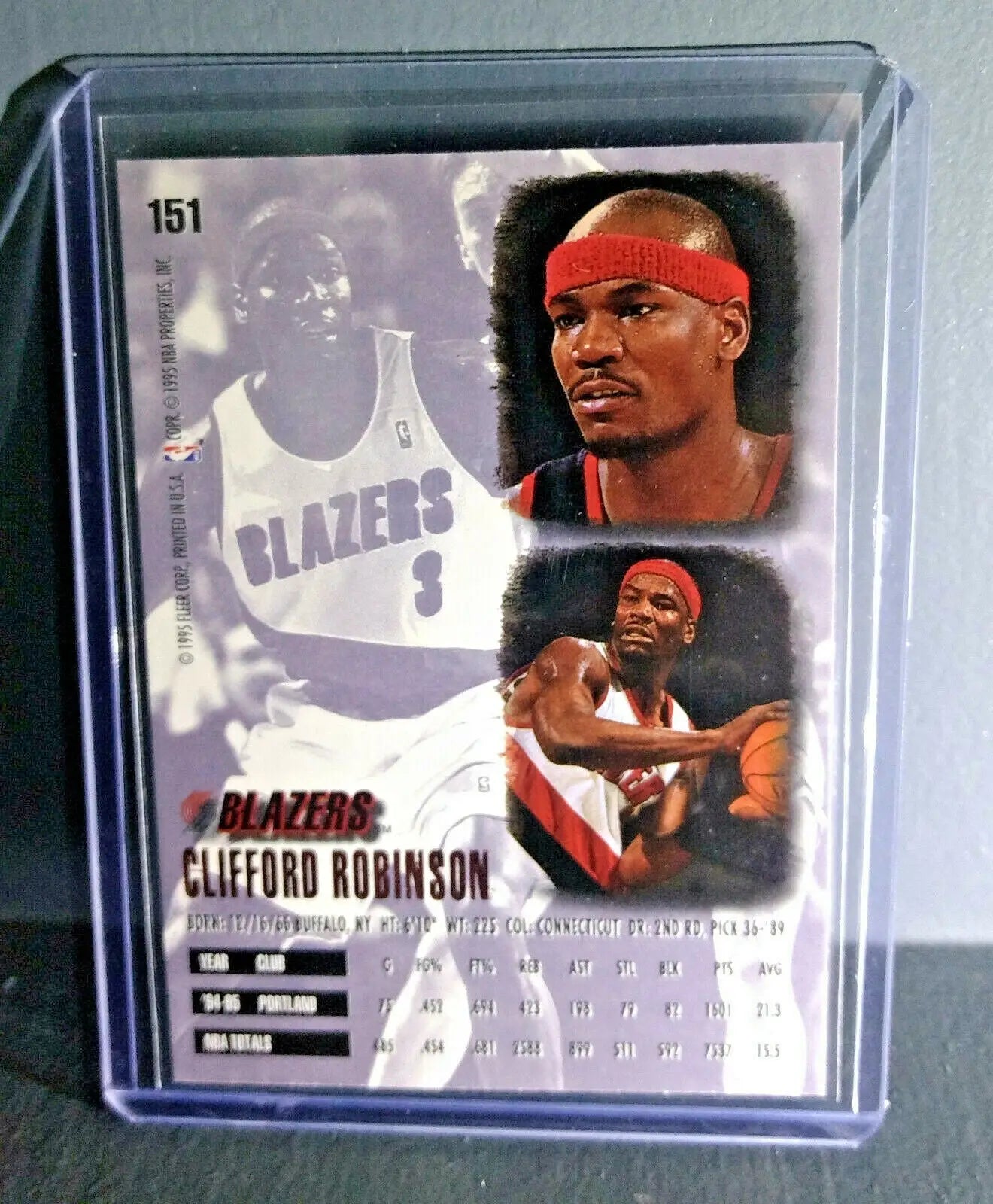 1995-96 Clifford Robinson Fleer Ultra #151 Basketball Card - Basketball Card Single