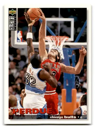 Original gloss collector’s choice Will Perdue NM-MT Bulls basketball card