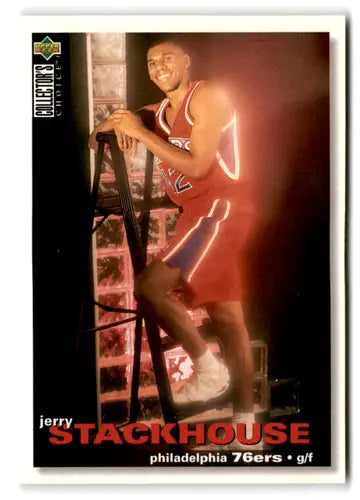 1995-96 Collector’s Choice #220 Jerry Stackhouse NM-MT RC Rookie 76ers ID:82472 - Basketball Card Single