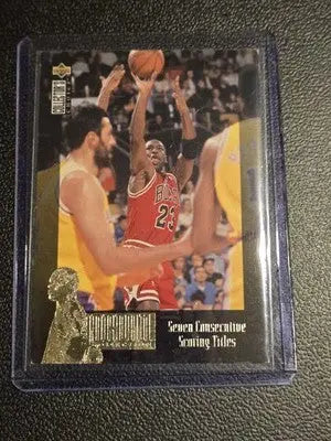 Michael Jordan basketball card from 1995-96 Collector’s Choice English II JC1 Michael Jordan collection