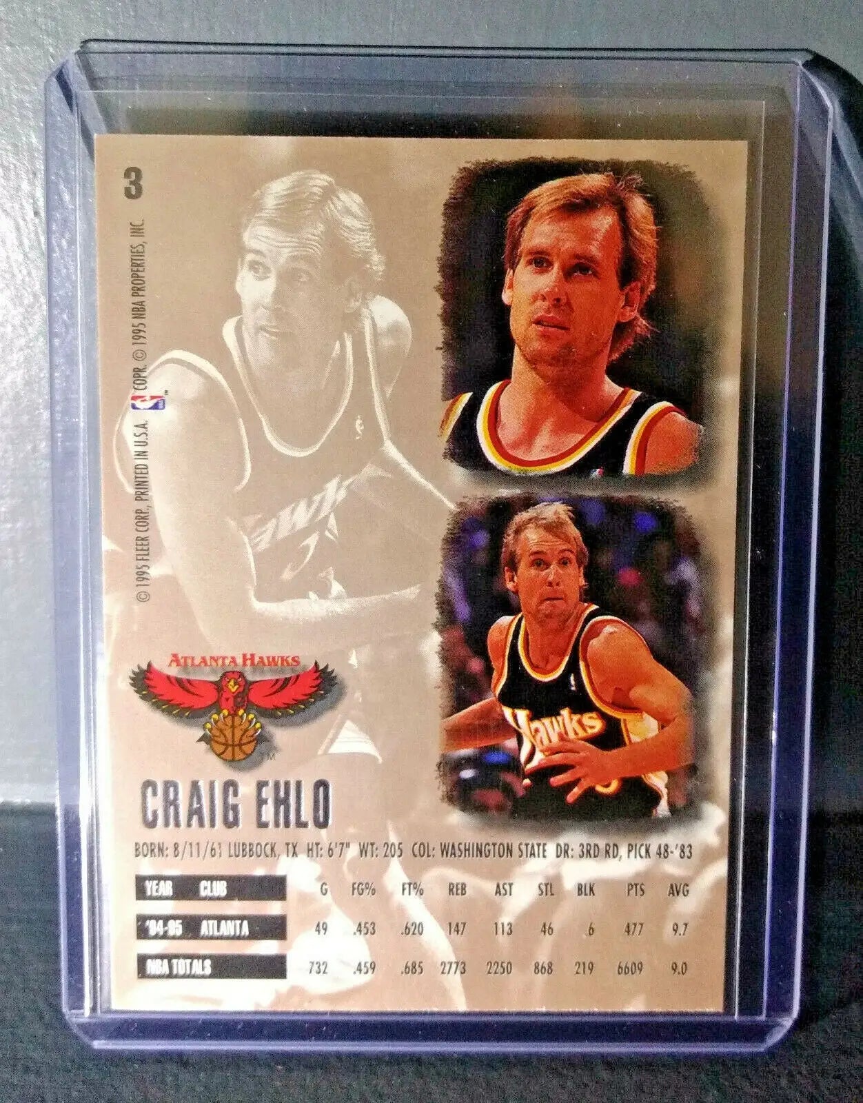 1995-96 Craig Ehlo Fleer Ultra #3 Basketball Card - Basketball Card Single