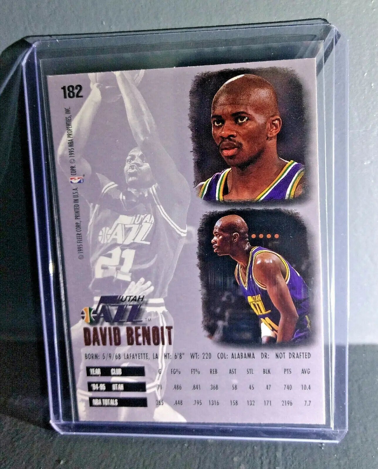 1995-96 David Benoit Fleer Ultra #182 Basketball Card - Basketball Card Single