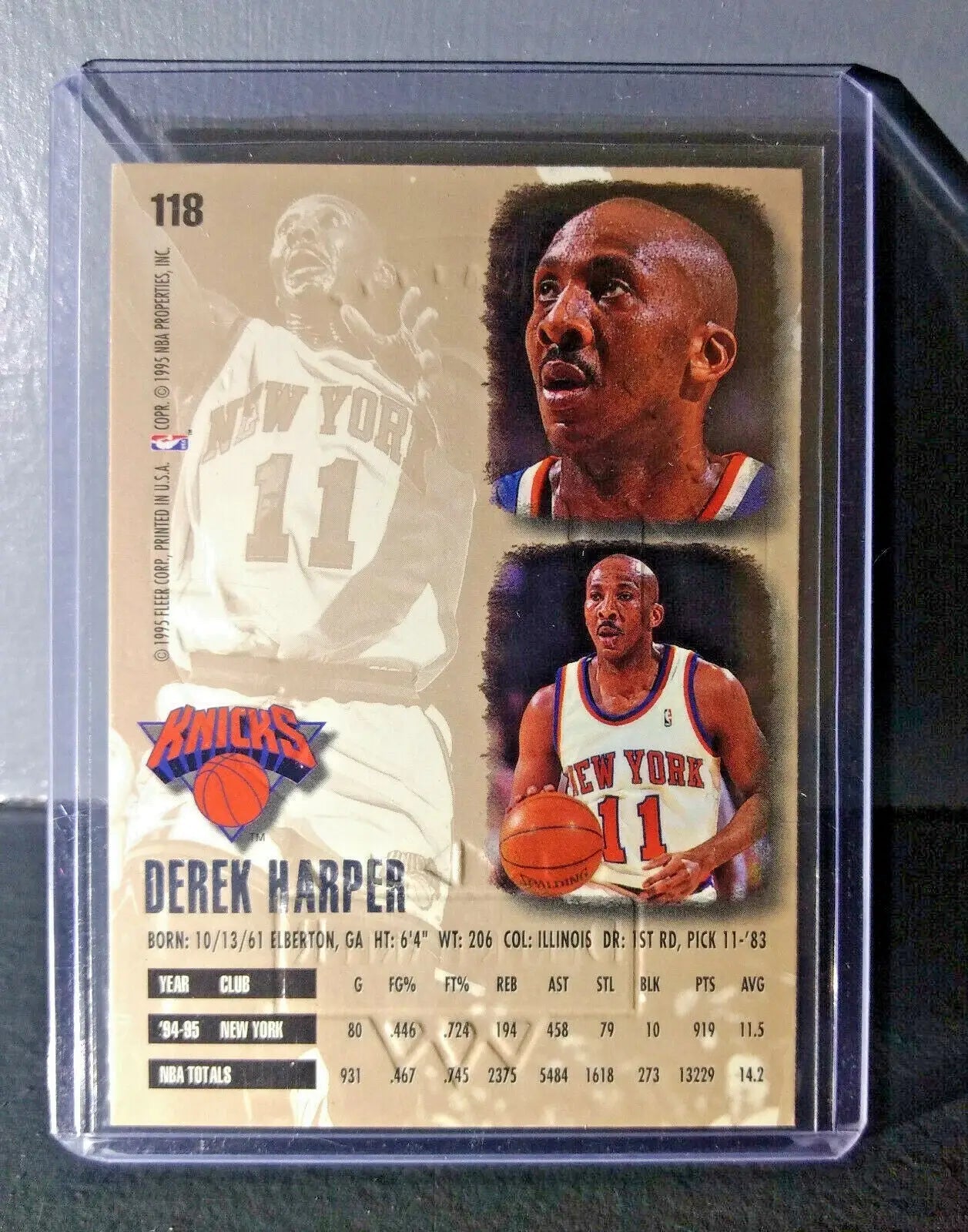 1995-96 Derek Harper Fleer Ultra Gold Medallion #118 Basketball Card - Basketball Card Single
