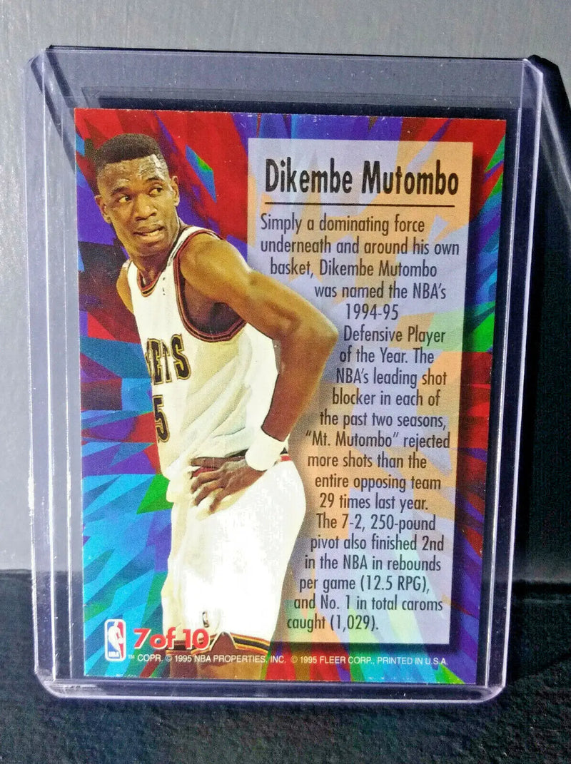 1995-96 Dikembe Mutombo Fleer Ultra #7 Ultra Power Basketball Card - Basketball Card Single