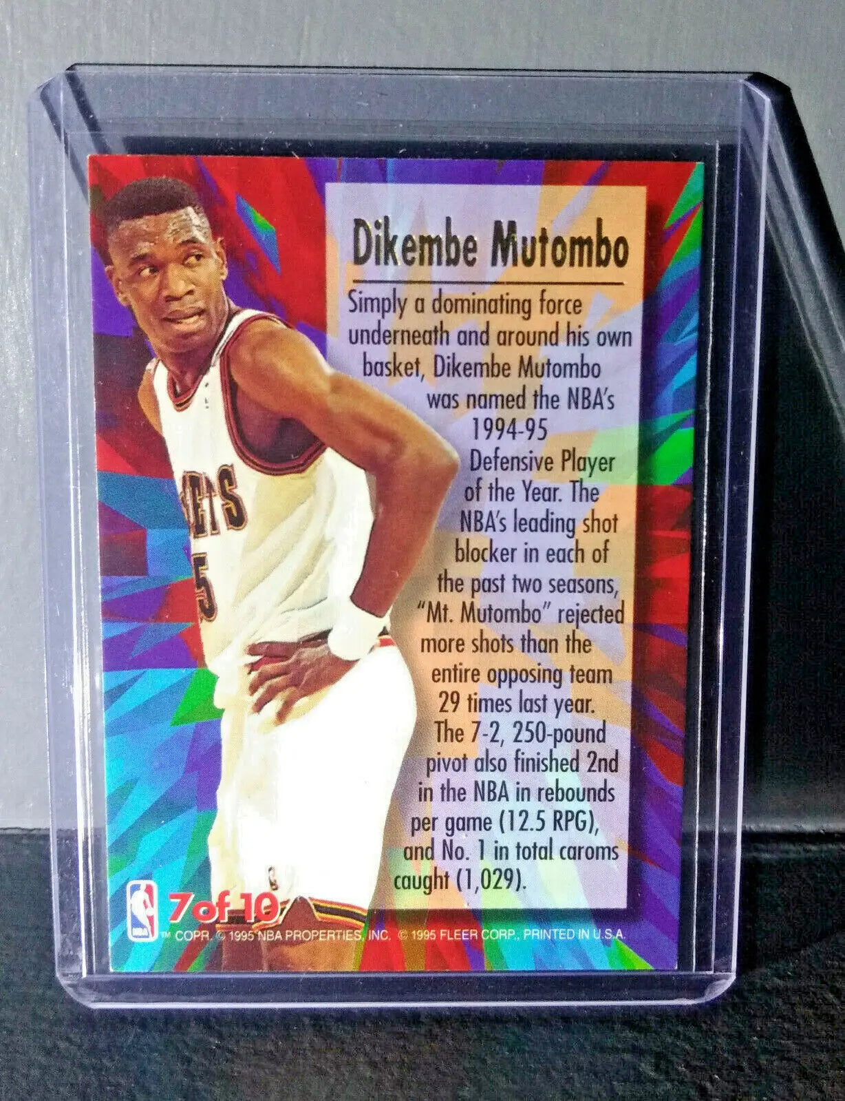 1995-96 Dikembe Mutombo Fleer Ultra #7 Ultra Power Basketball Card - Basketball Card Single