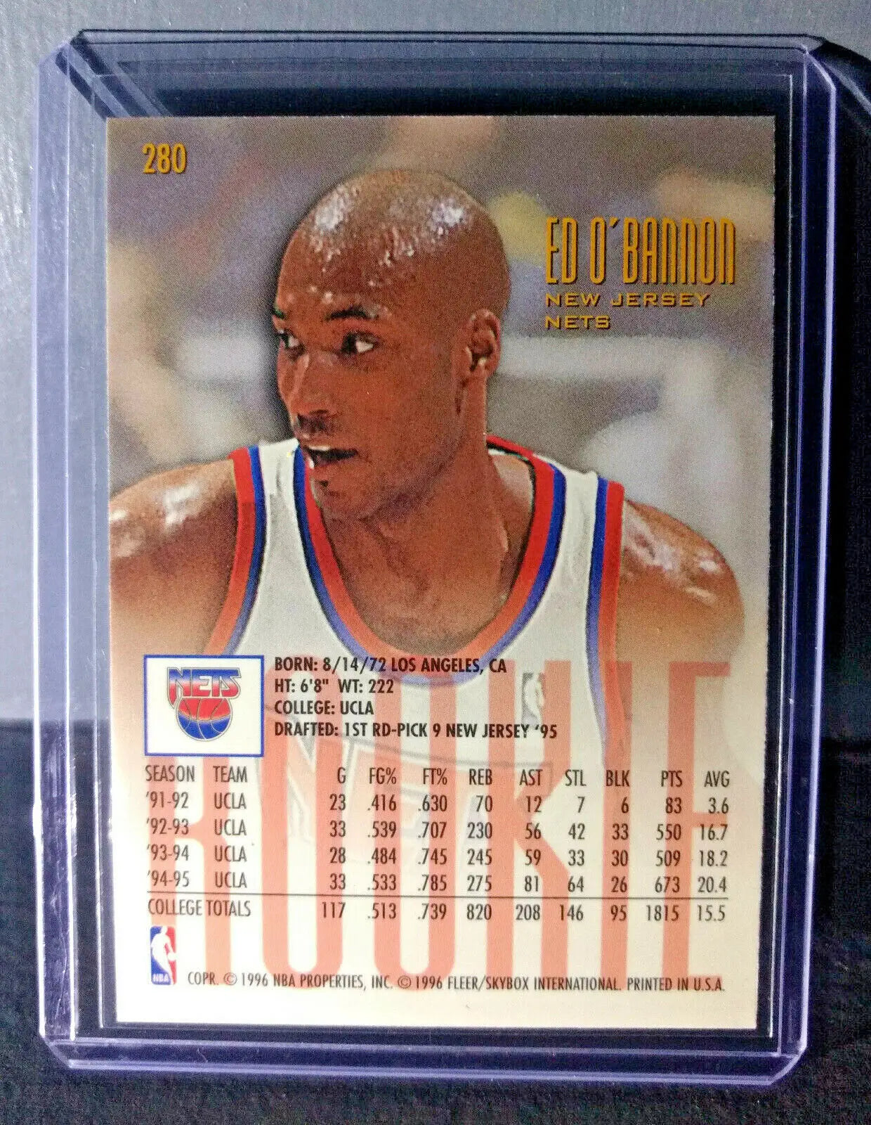 1995-96 Ed O’Bannon Fleer Ultra #280 Rookie Basketball Card