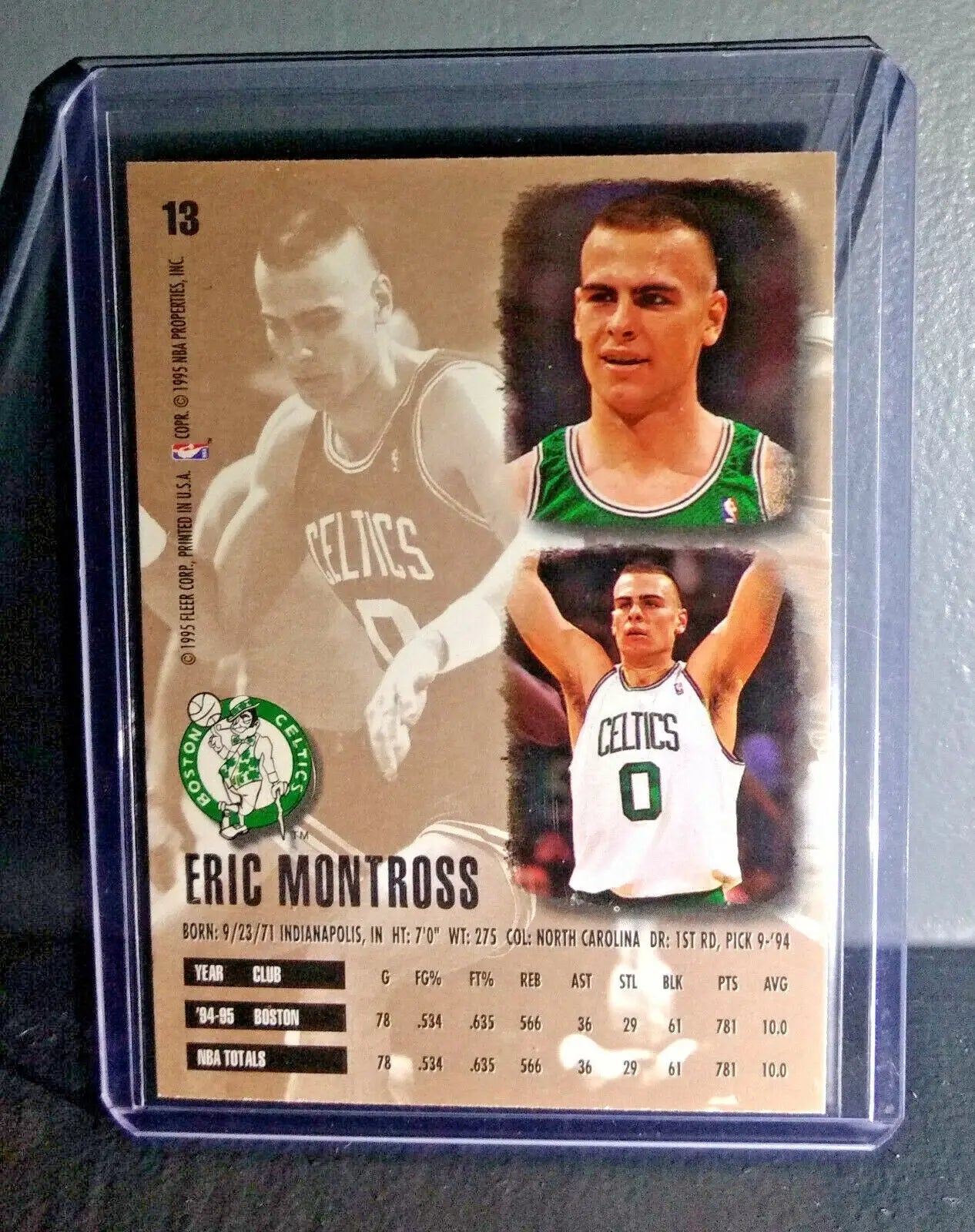1995-96 Eric Montross Fleer Ultra #13 Basketball Card - Basketball Card Single
