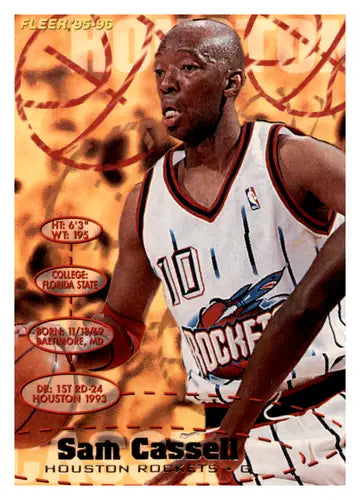1995-96 Fleer #220 Sam Cassell NM Near Mint Rockets ID:45170 - Basketball Card Single