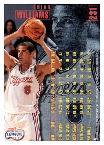 1995-96 Fleer #231 Brian Williams NM Near Mint Clippers ID:45175 - Basketball Card Single