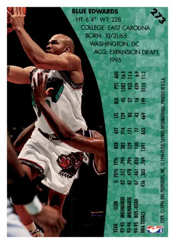 1995-96 Fleer #273 Blue Edwards NM Near Mint ET ID:45178 - Basketball Card Single