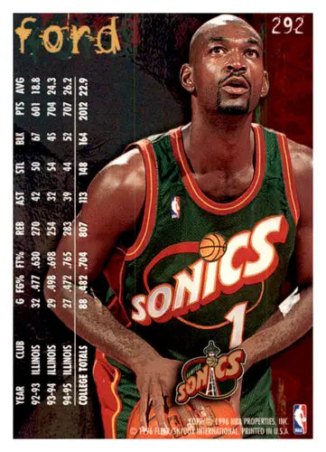 1995-96 Fleer #292 Sherrell Ford NM-MT RC Rookie ID:45179 - Basketball Card Single