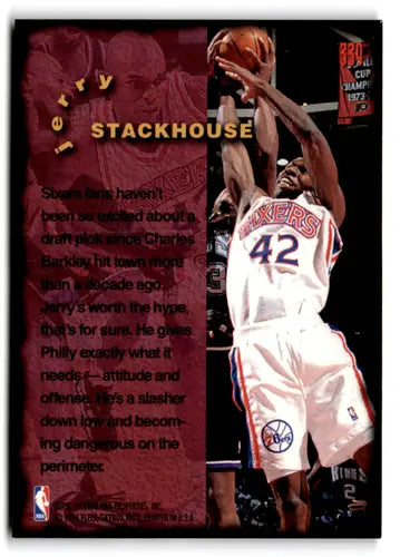 1995-96 Fleer #339 Jerry Stackhouse NM Near Mint 76ers FF ID:82473