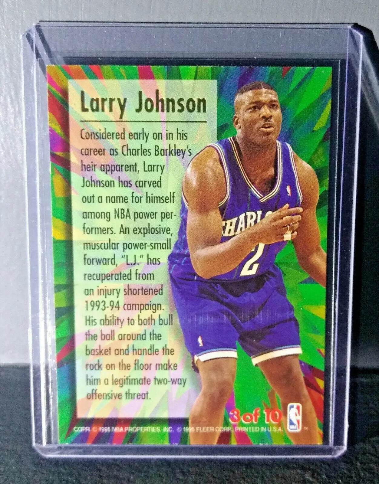 1995-96 Fleer Larry Johnson Ultra Ultra Power #3 Basketball Card