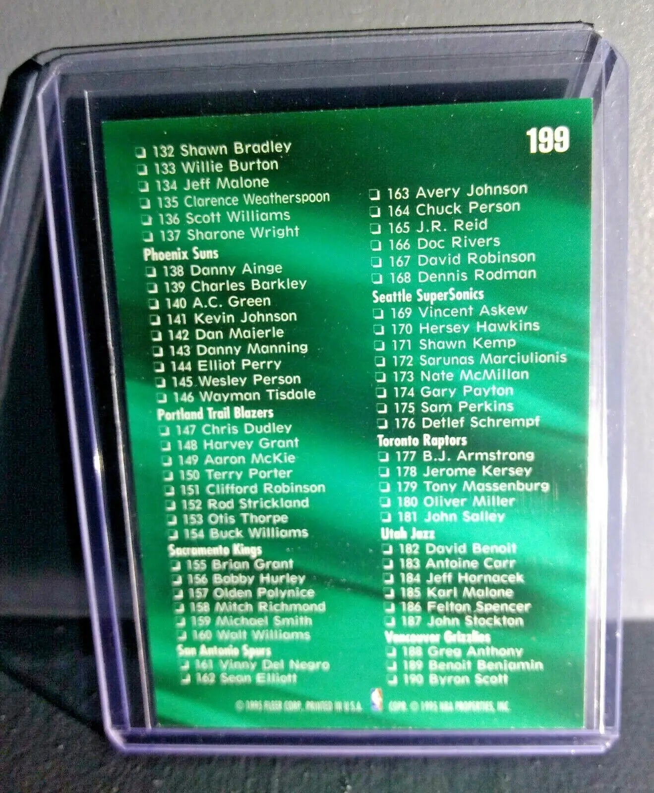 1995-96 Fleer Ultra #199 Basketball Card