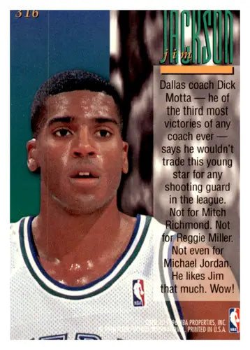 1995-96 Fleer Ultra #316 Jim Jackson NM Near Mint Mavericks ENC ID:45168 - Basketball Card Single