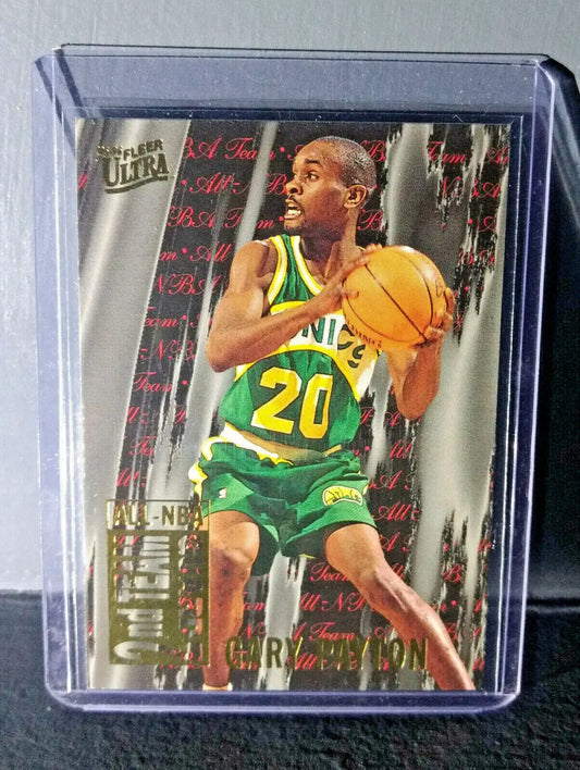 1995-96 Gary Payton Fleer Ultra All-NBA Team #9 Basketball Card - Basketball Card Single