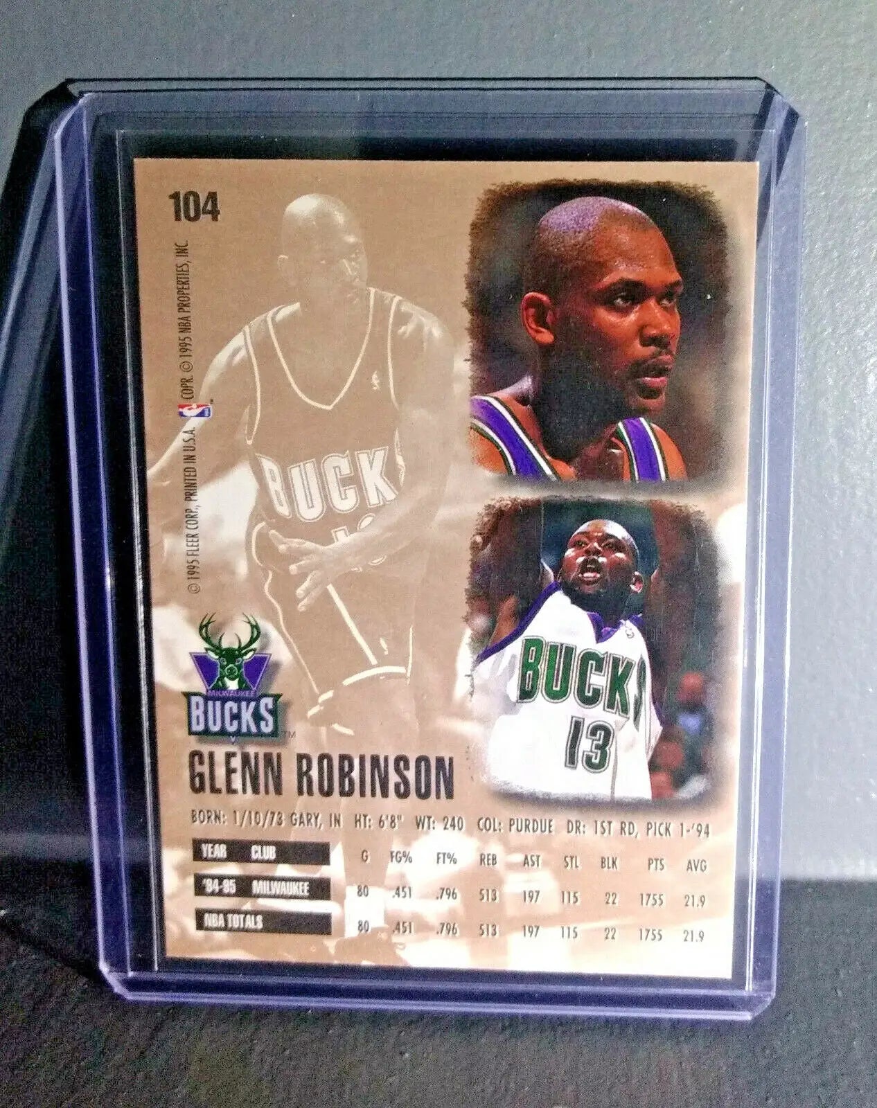 1995-96 Glenn Robinson Fleer Ultra #104 Basketball Card - Basketball Card Single