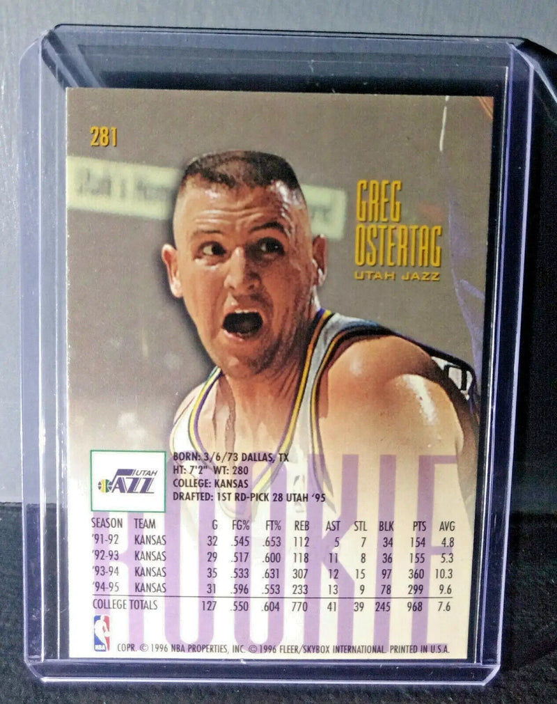 1995-96 Greg Ostertag #281 Fleer Ultra Rookie Basketball Card