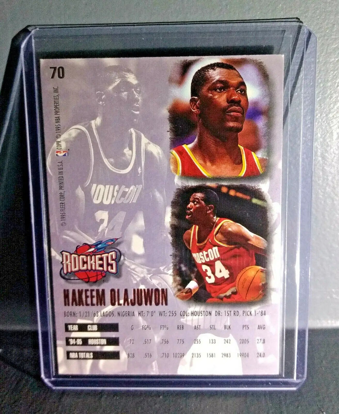 1995-96 Hakeem Olajuwon Fleer Ultra #70 Basketball Card - Basketball Card Single