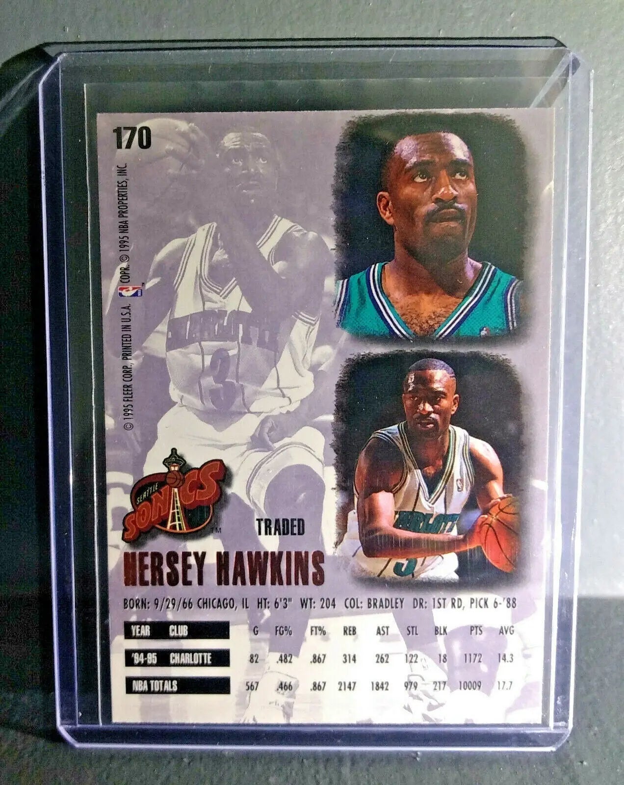 1995-96 Hersey Hawkins Fleer Ultra #170 Basketball Card - Basketball Card Single