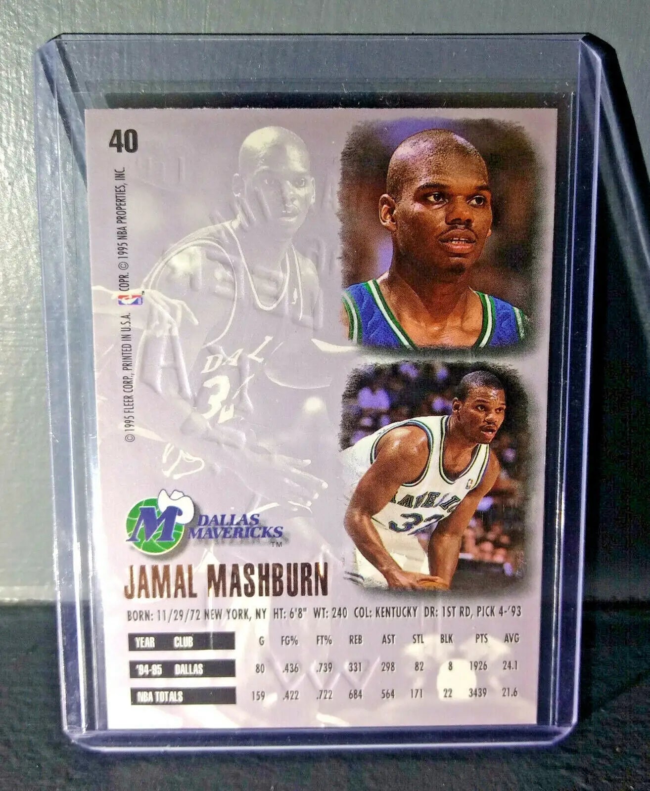 1995-96 Jamal Mashburn Fleer Ultra Gold Medallion #40 Basketball Card - Basketball Card Single