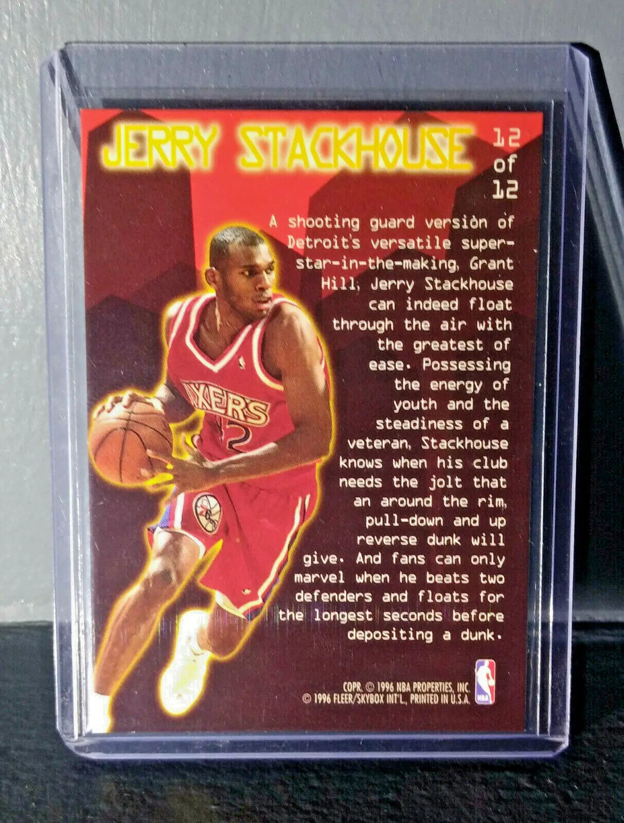 1995-96 Jerry Stackhouse Fleer Ultra Jam City Hot Pack #12 Basketball Card - Basketball Card Single