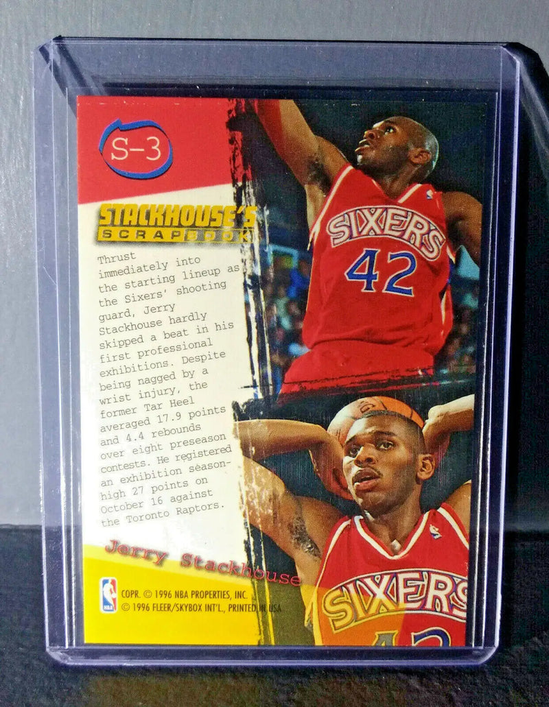 1995-96 Jerry Stackhouse Fleer Ultra Stackhouse’s Scrapbook #S-3 Basketball Card