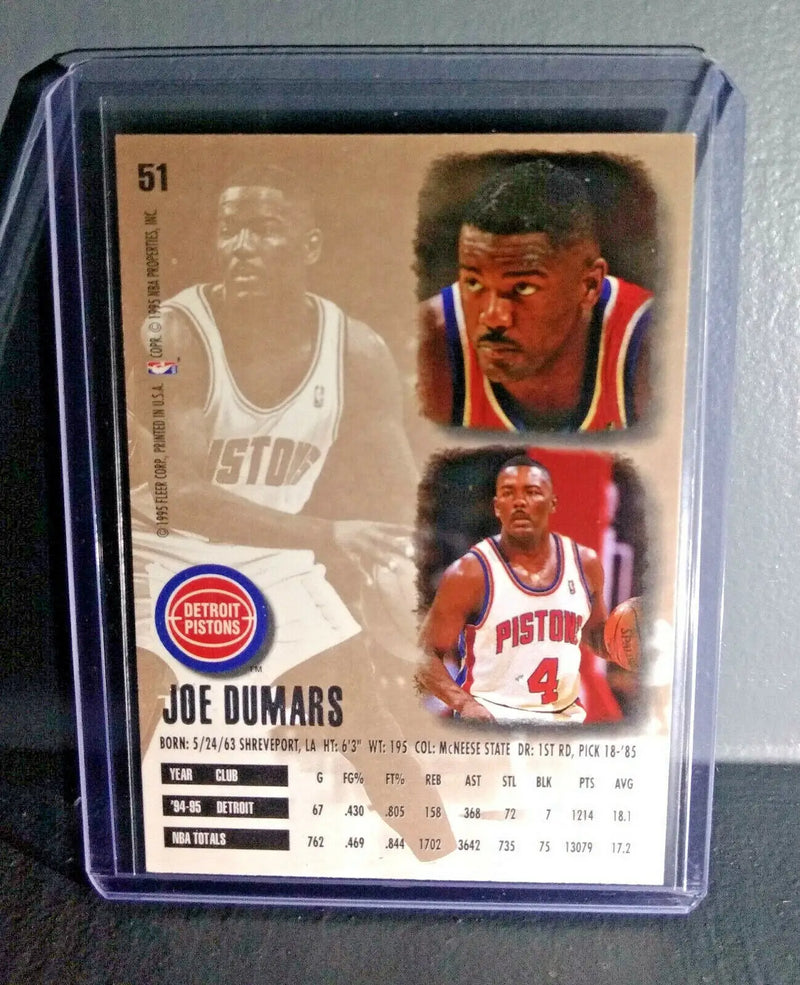 1995-96 Joe Dumars Fleer Ultra #51 Basketball Card